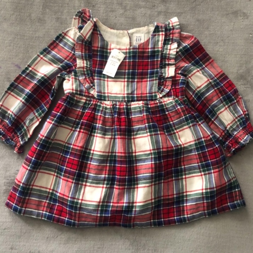 Gap Plaid Ruffle Dress